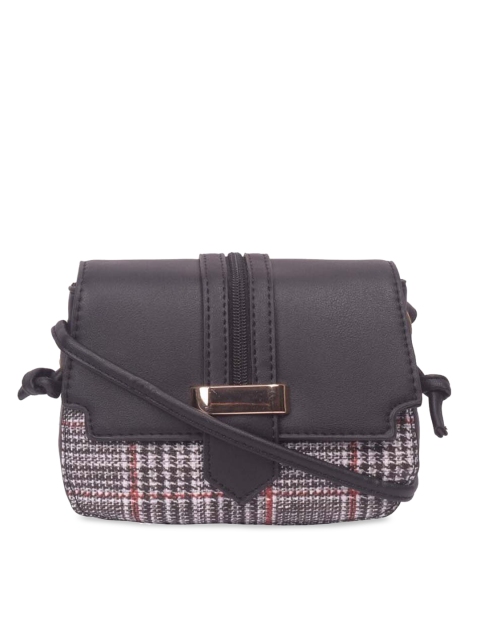 

Bagkok Grey Self Design Sling Bag