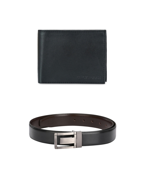 

Calvadoss Men Black & Brown Premium Belt & Wallet Accessory Gift Set