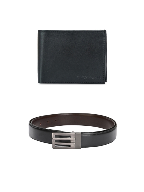 

Calvadoss Men Black & Brown Premium Belt and Wallet Accessory Gift Set