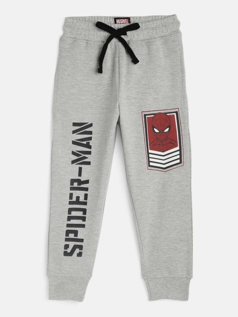

Miss & Chief Boys Grey Melange Printed Joggers