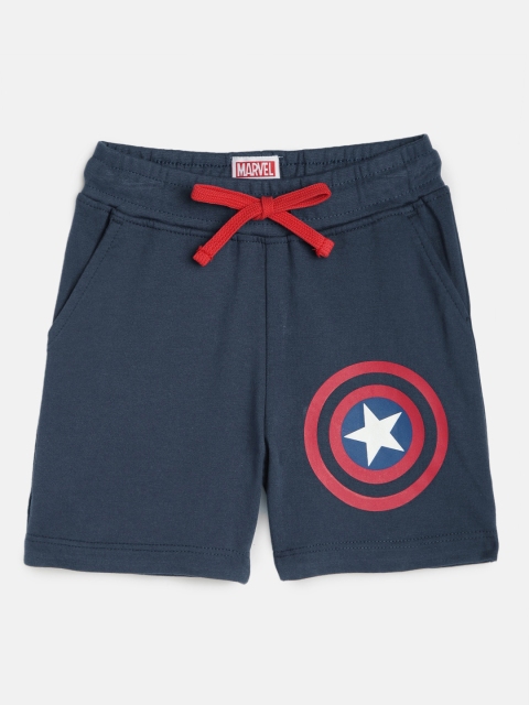 

Miss & Chief Boys Navy Blue Printed Regular Fit Regular Shorts