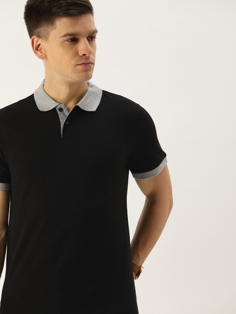 

INVICTUS Men Black Solid Polo Collar T-shirt