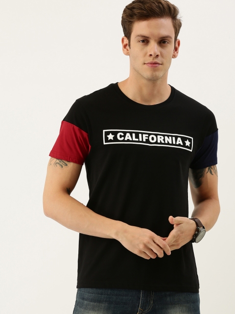 

Moda Rapido Men Black Printed Round Neck T-shirt