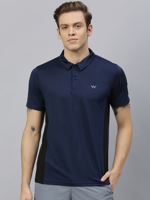 

Wildcraft Men Navy Blue Solid Polo Collar T-shirt