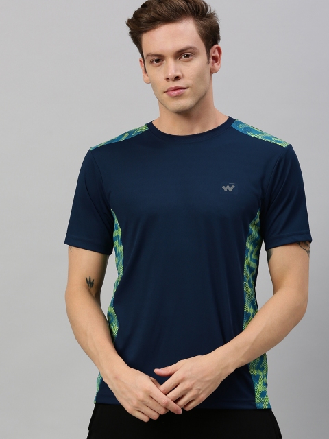 

Wildcraft Men Navy Blue Solid Round Neck T-shirt