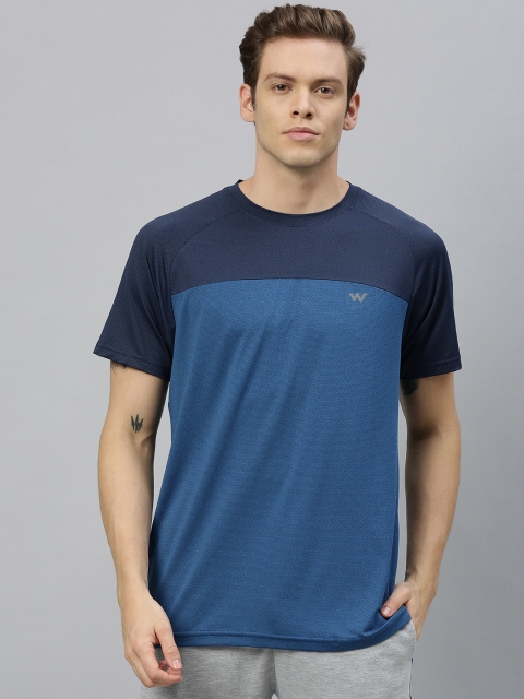 

Wildcraft Men Blue Colourblocked Round Neck T-shirt