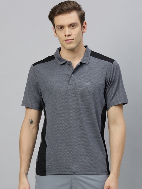 

Wildcraft Men Grey Solid Polo Collar T-shirt