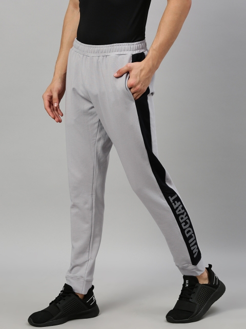 

Wildcraft Men Grey Solid Knitted Straight Fit Joggers With Side Stripes