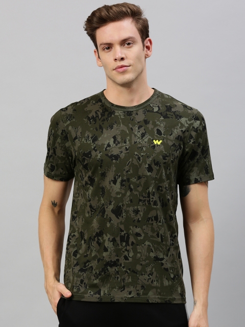 

Wildcraft Men Olive Green Printed Round Neck T-shirt