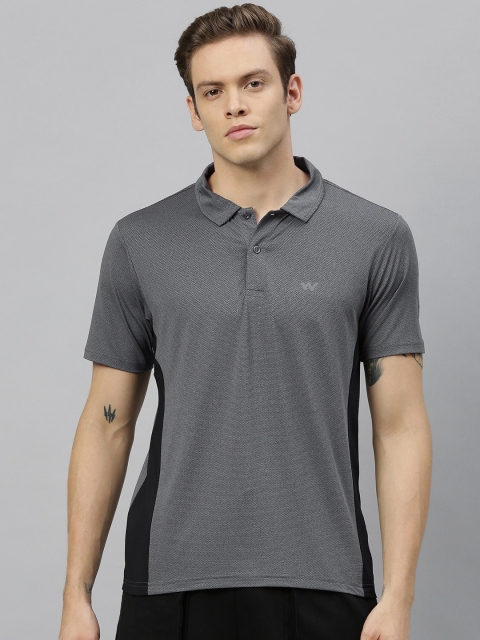 

Wildcraft Men Grey Solid Polo Collar T-shirt