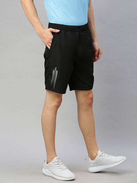 

Wildcraft Men Black Solid Regular Fit Active Sports Shorts