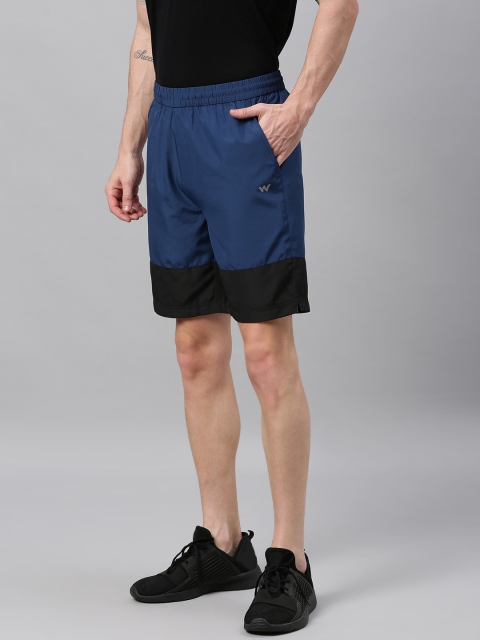 

Wildcraft Men Navy Blue & Black Colourblocked Regular Fit Sports Active 5 Shorts
