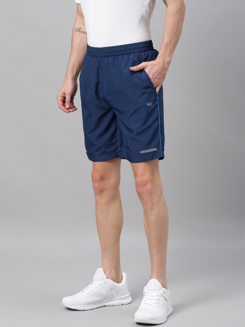 

Wildcraft Men Navy Blue Solid Regular Fit Sports Active 7 Shorts