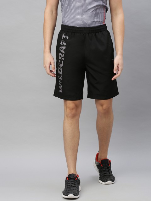 

Wildcraft Men Black Printed Regular Fit Regular Shorts