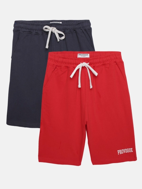 

Provogue Boys Pack Of 2 Regular Shorts, Navy blue