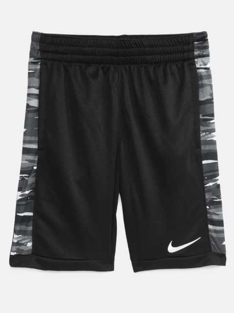

Nike Boys Black Solid Regular Fit Sports Shorts