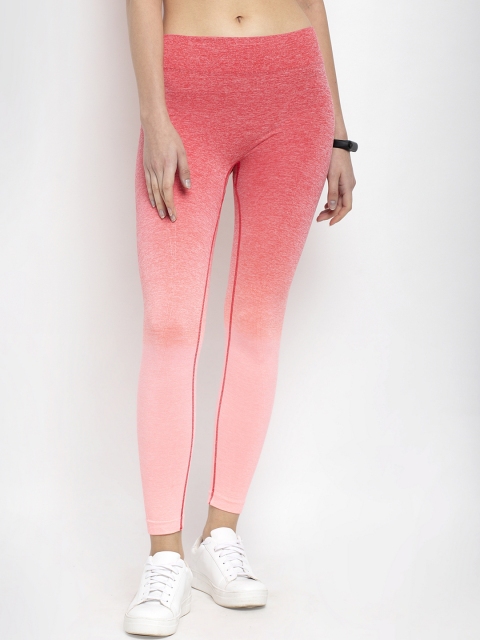 

Active Soul Women Pink Solid Slim-Fit Performance Wear Tights
