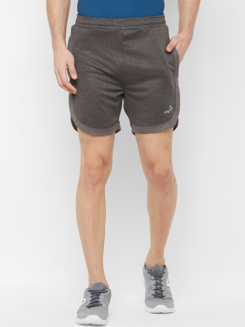 

FiTZ Men Taupe Solid Regular Fit Sports Shorts