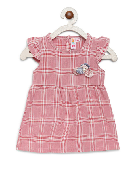 

Kids On Board Girls Red Checked Fit and Flare Dress