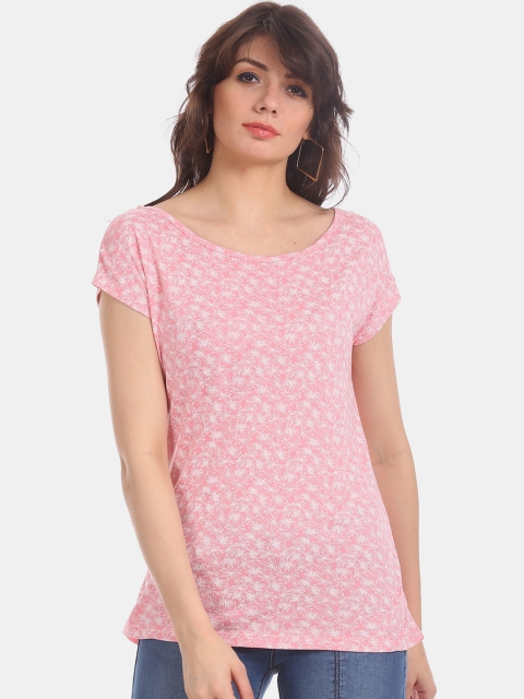 

Cherokee Women Pink Printed Top
