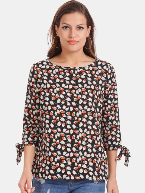 

ELLE Women Black Printed Top
