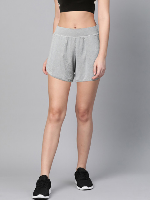 

Nike Women Grey Ribbed Dri-Fit Yoga Shorts