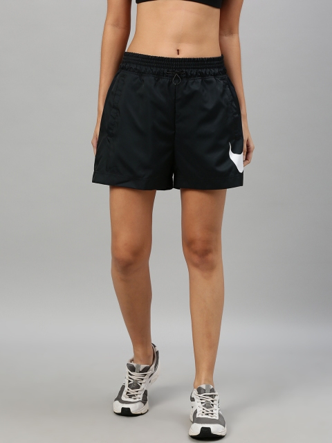 

Nike Women Black Solid Regular Fit AS W NSW Sports Shorts