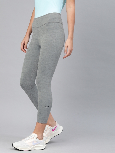 

Nike Women Grey Solid Regular Fit Capris
