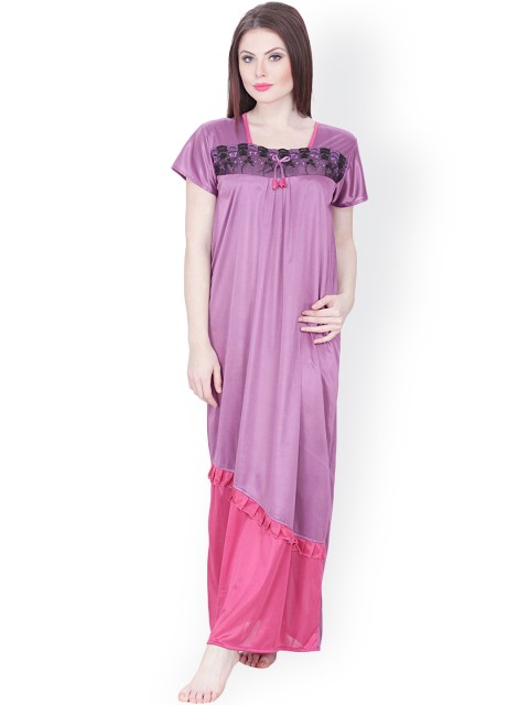 

Secret Wish Purple Maxi Nightdress NT-179