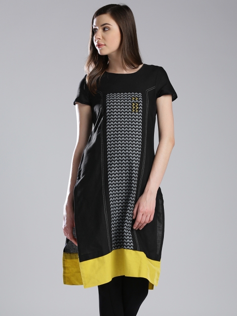 

W Black Printed Kurta