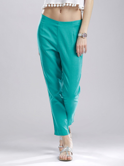 

W Green Ankle-Length Casual Trousers