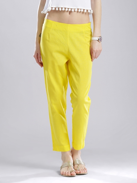 

W Yellow Ankle-Length Trousers