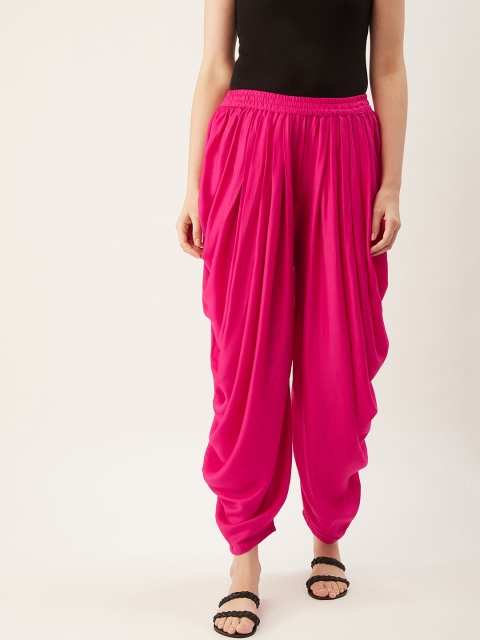 

fabGLOBAL Women Pink Solid Dhoti Salwar