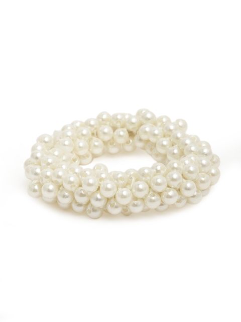 

ToniQ White Embellished Ponytail Holder