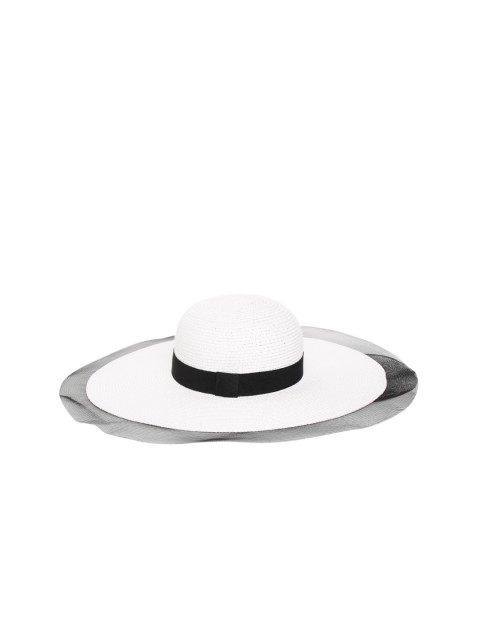 

ToniQ Women White Straw Sun Hat