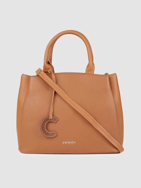 

CORSICA Brown Solid Handheld Bag