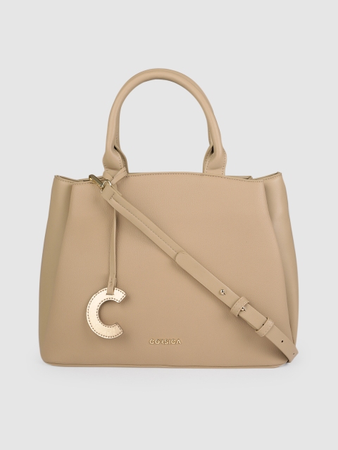

CORSICA Beige Solid Handheld Bag