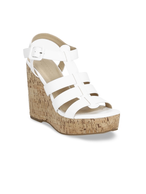 

Truffle Collection Women White Solid Wedges