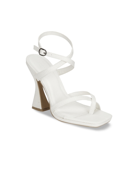 

Truffle Collection Women White Solid Block Heels