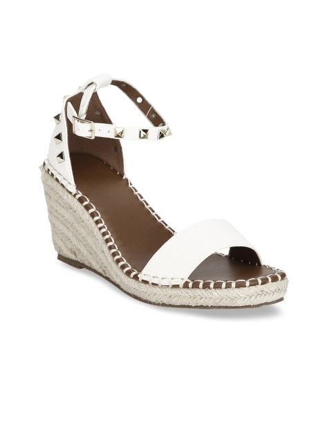 

Truffle Collection Women White Embellished Wedges