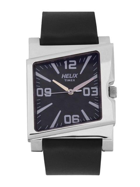 

Helix Men Black Analogue Leather Watch TW037HG01