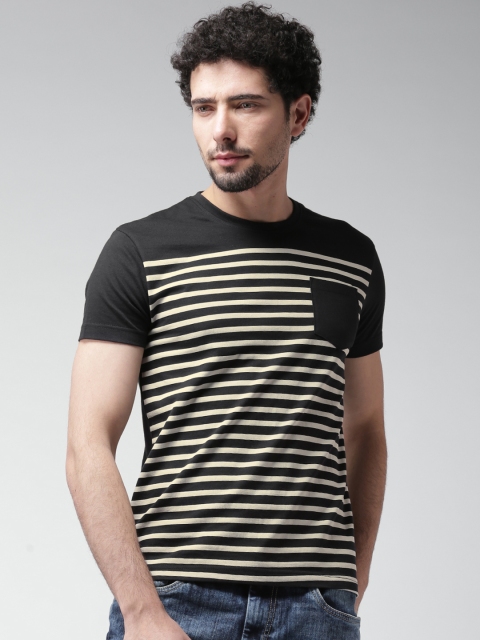 

Moda Rapido Black & Off-White Striped T-shirt