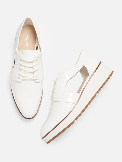

ALDO Women White Flatform Sneakers
