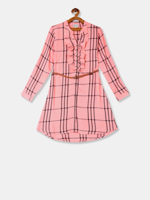 

Cherokee Girls Pink Checked Fit and Flare Dress