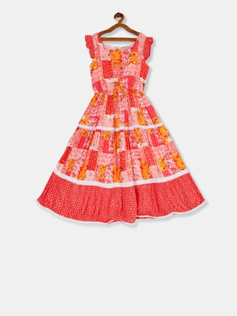 

Cherokee Girls Red Printed Fit and Flare Dress
