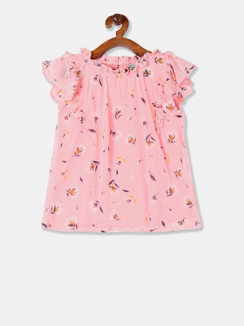 

Cherokee Girls Pink Printed A-Line Top