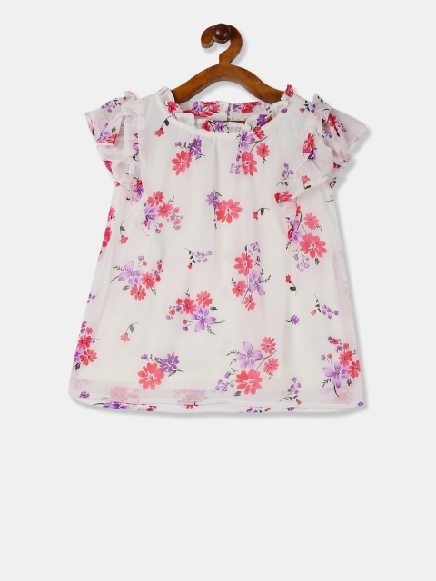 

Cherokee Girls White Printed A-Line Top