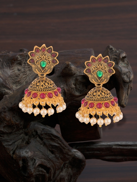 

E2O Gold-Plated & Pink Classic Jhumkas