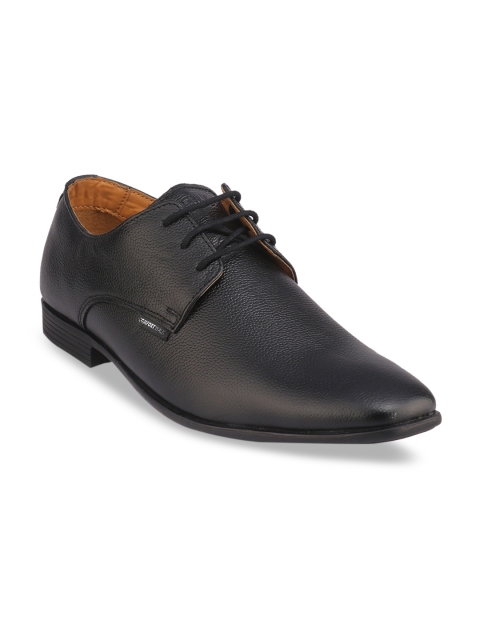 

Red Chief Men Black Solid Leather Formal Derbys