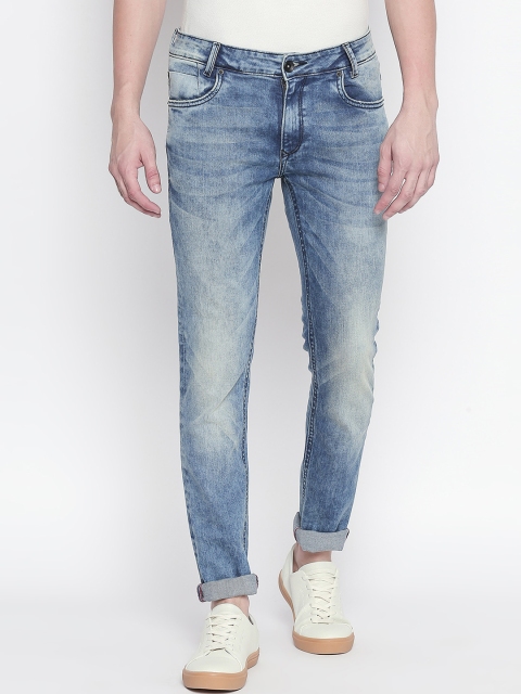 

Mufti Men Blue Regular Fit Mid-Rise Clean Look Stretchable Jeans